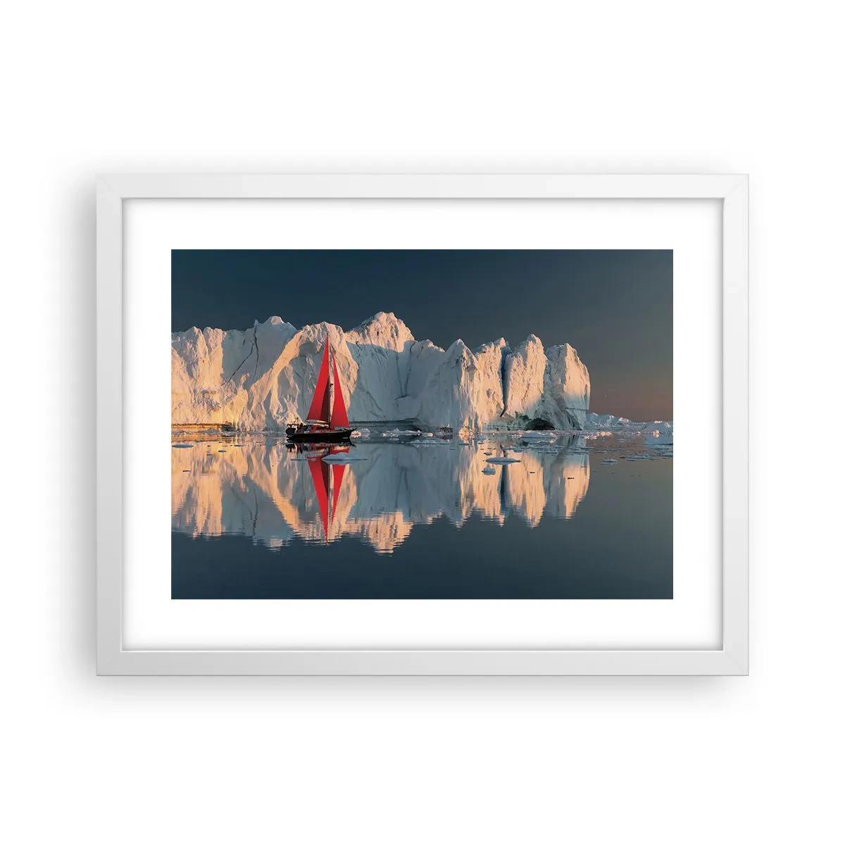 Poster în ramă albă - La capătul lumii - 40x30 cm