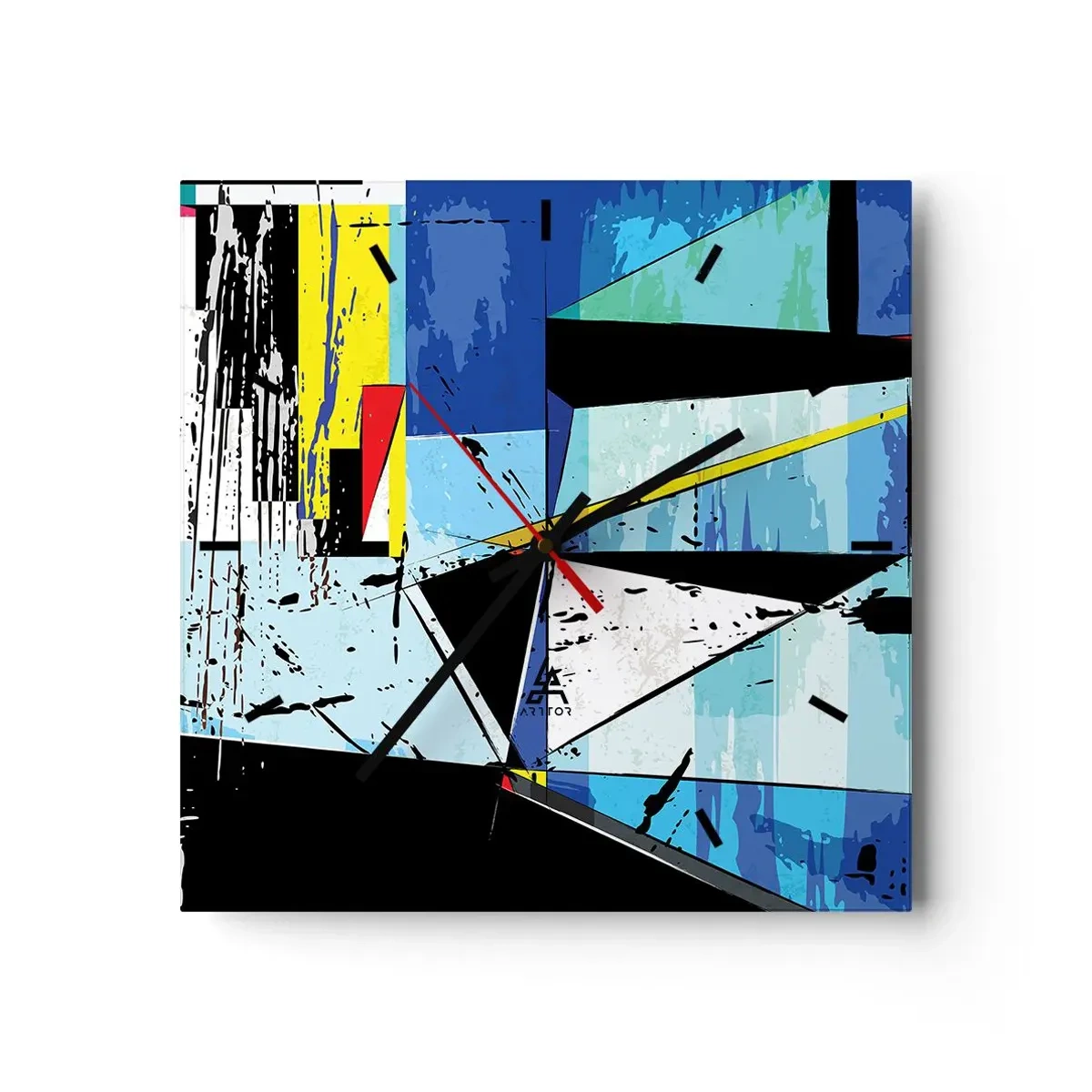 Ceas de perete - Ceas pe sticlă - Privind lumea dintr-un unghi... - 30x30 cm