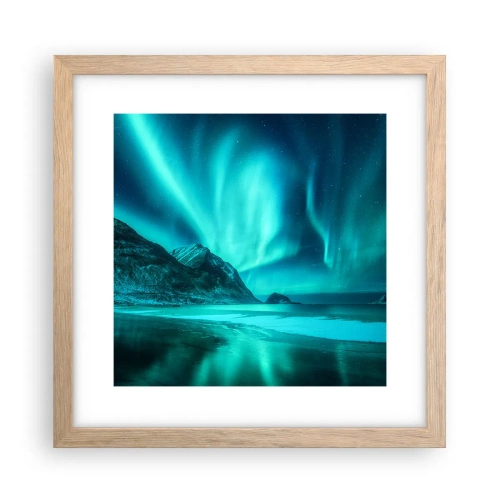 Poster în ramă de stejar deschis - Minunile din nord - 30x30 cm
