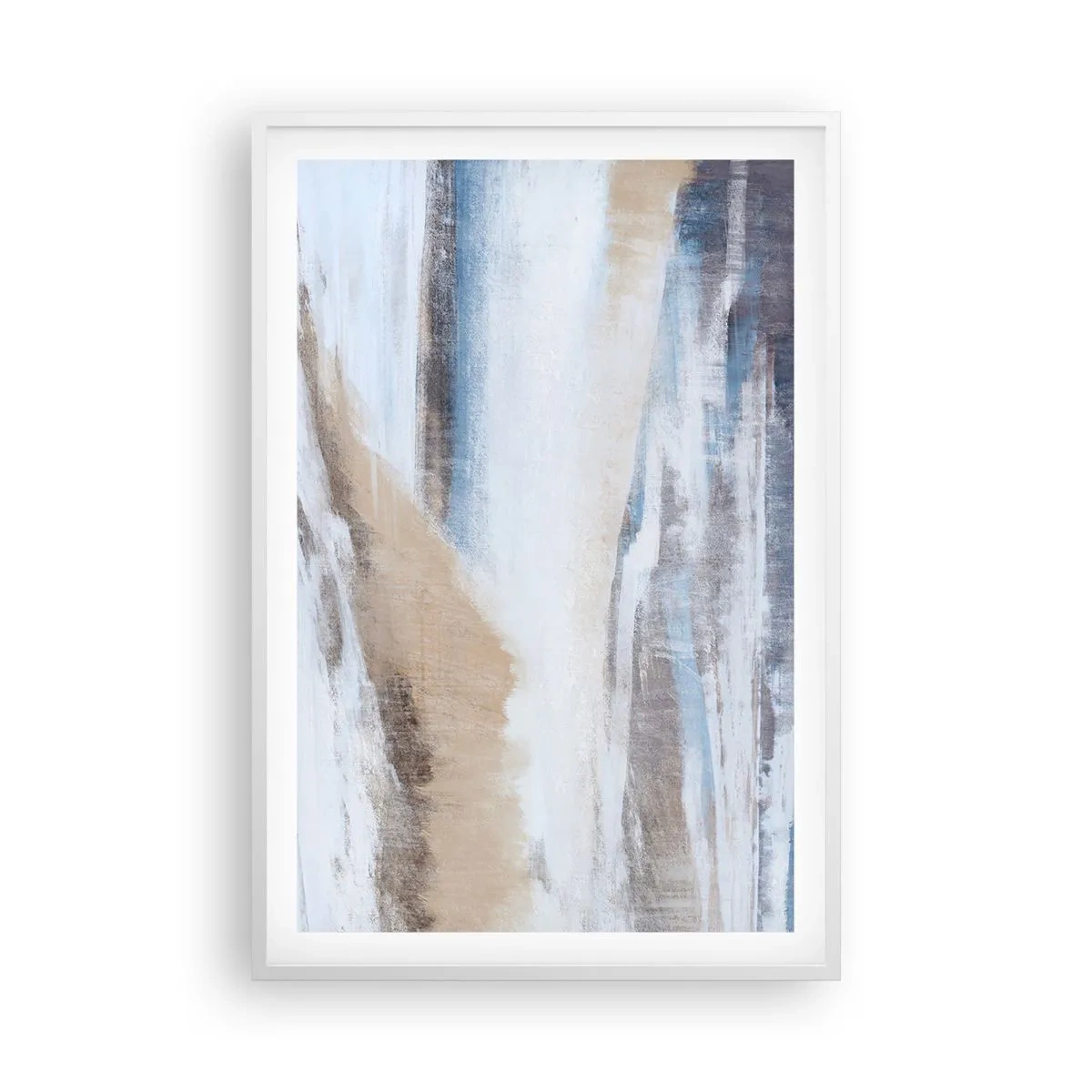 Poster în ramă albă - Compoziție de iarnă - 61x91 cm