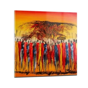 Tablou pe sticlă - Acolo, acolo, acolo, acolo se duc - 30x30 cm