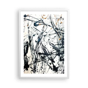 Poster în ramă albă - Abstracție expresionistă - 50x70 cm