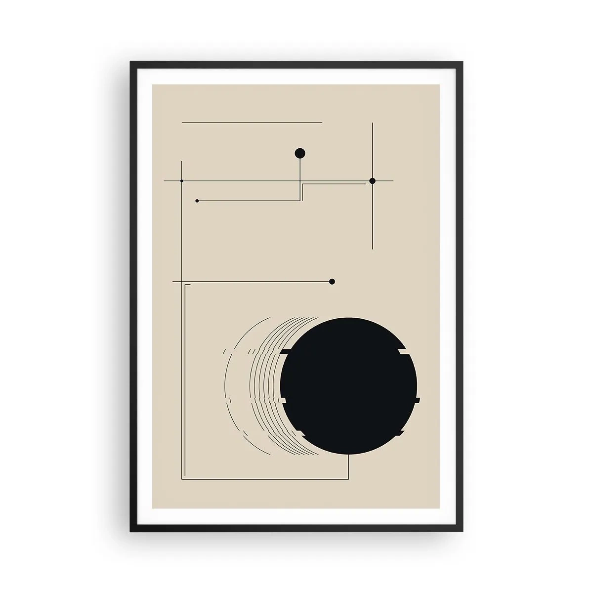 Poster în ramă neagră - Compoziție flexibilă și dinamică - 70x100 cm