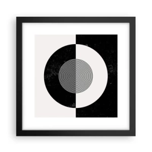 Poster în ramă neagră - Armonie în alb și negru - 30x30 cm