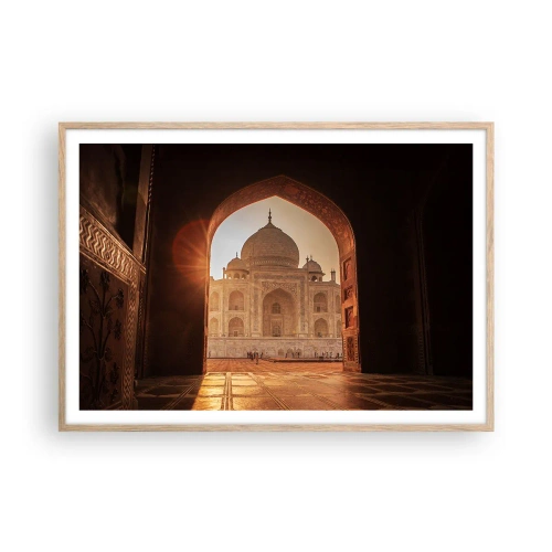 Poster în ramă de stejar deschis - Un monument al iubirii nepământene - 100x70 cm