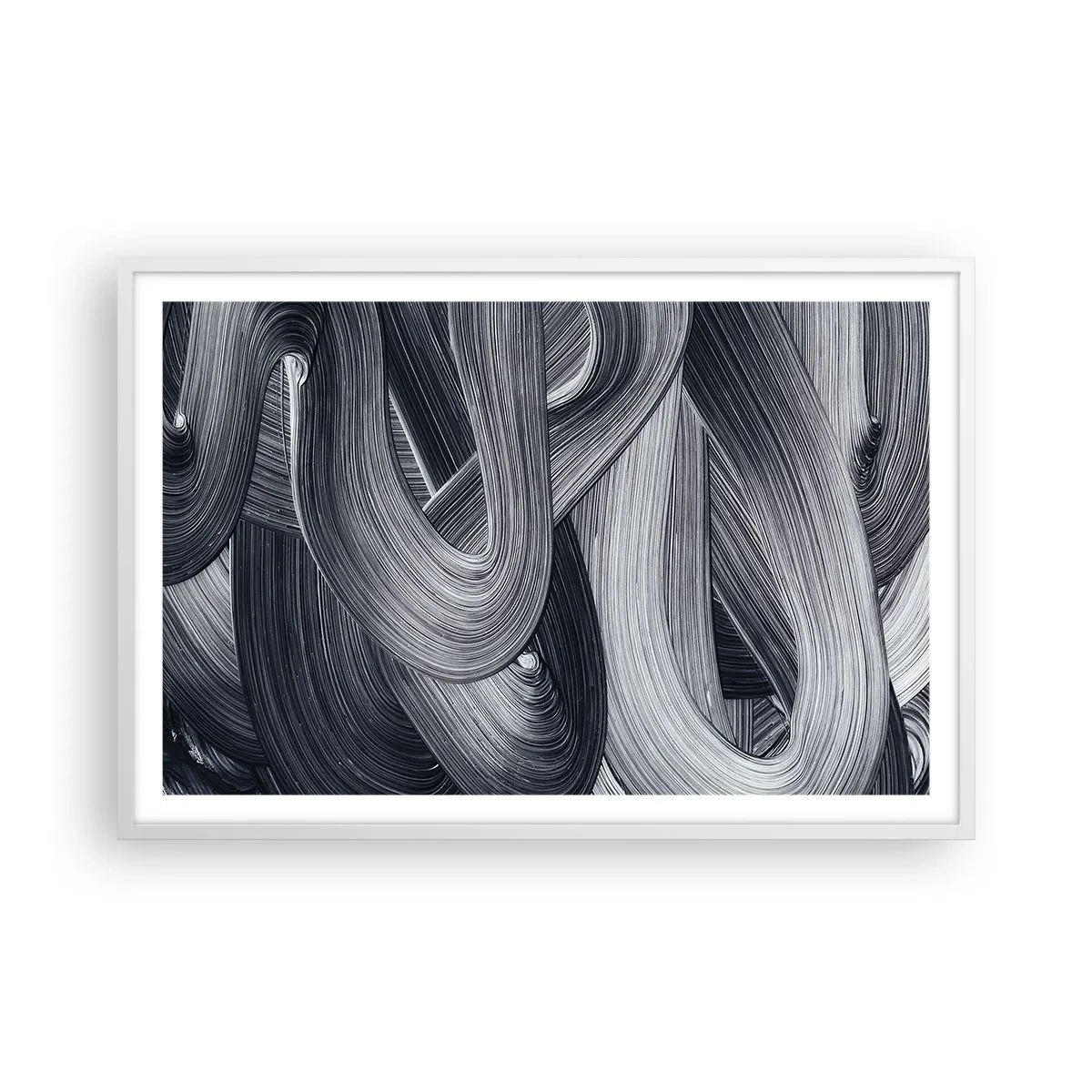 Poster în ramă albă - Fluiditatea realității - 91x61 cm