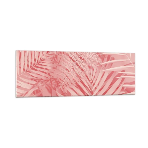 Tablou pe sticlă - Conceptul roz - 90x30 cm