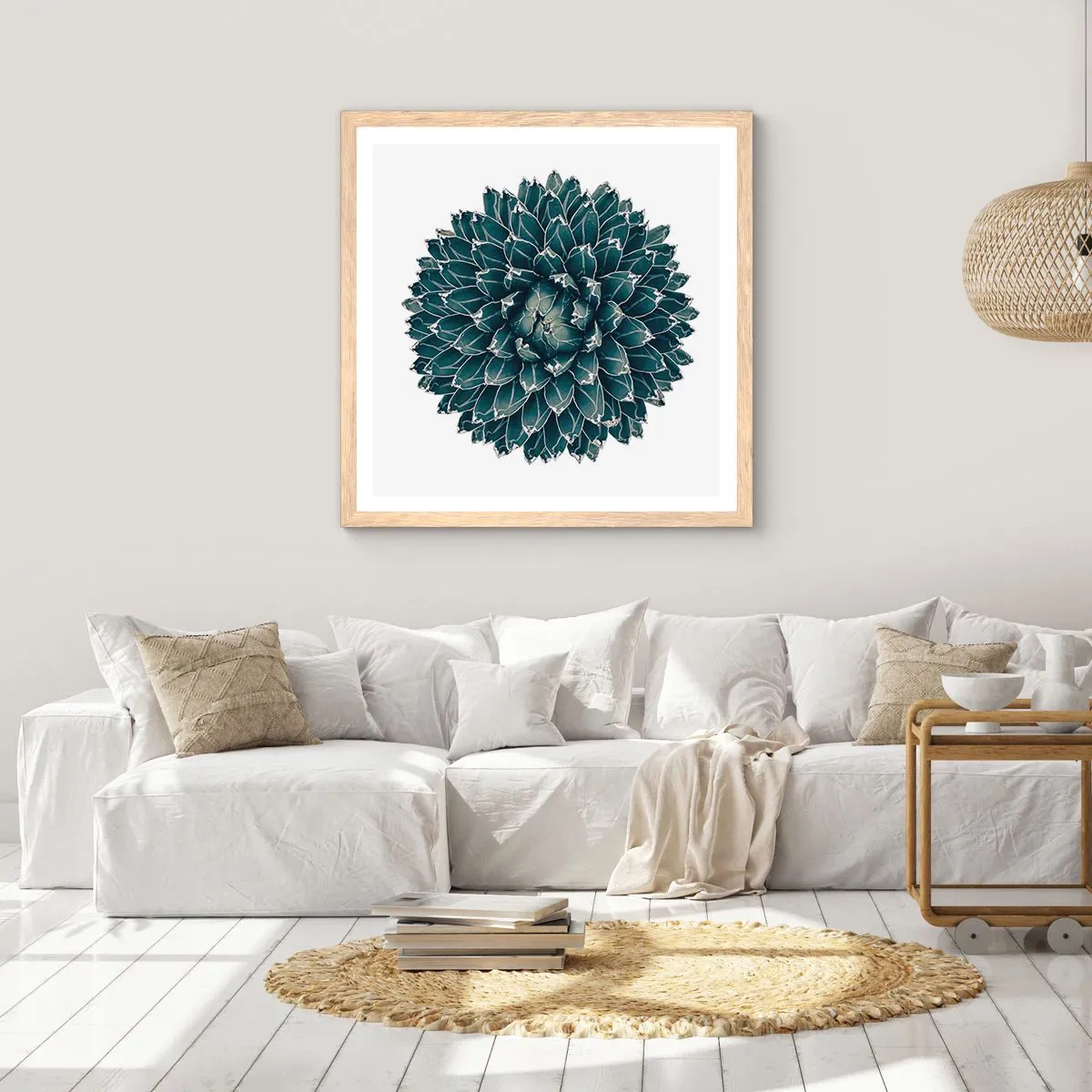 Poster în ramă de stejar deschis - Steaua deșertului - 40x40 cm