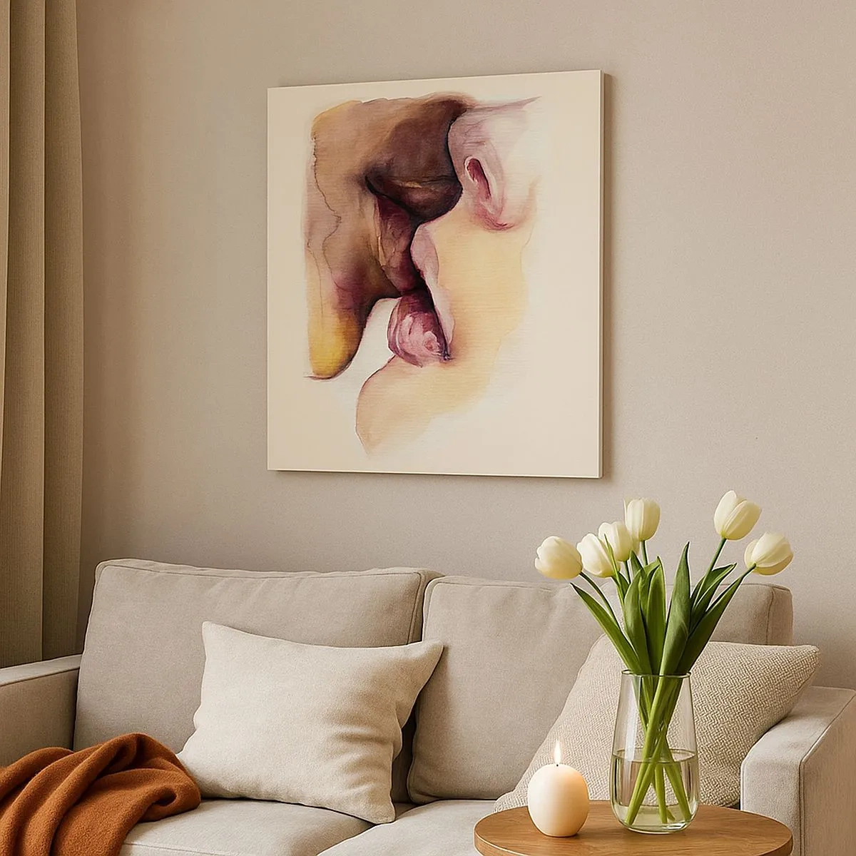 Tablou pe pânză - Ca ziua și noaptea, ca cerul și pământul - 30x30 cm