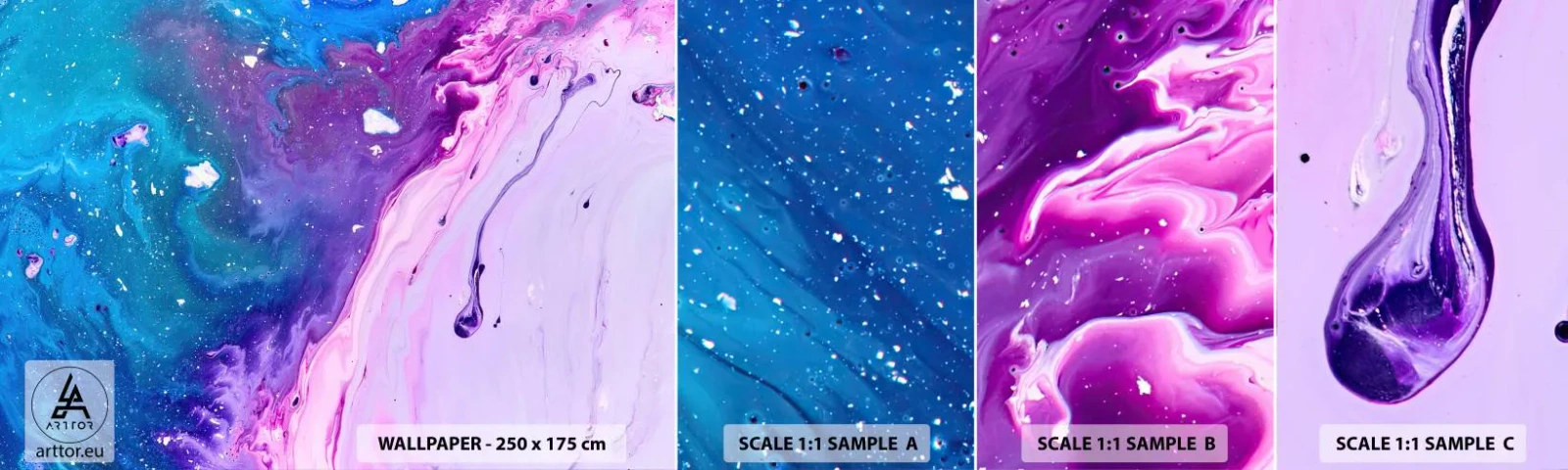 Mostră de Tapet Standard Eco - Yin și yang - Abstracția, Bucată, Pictura - 100x30 cm