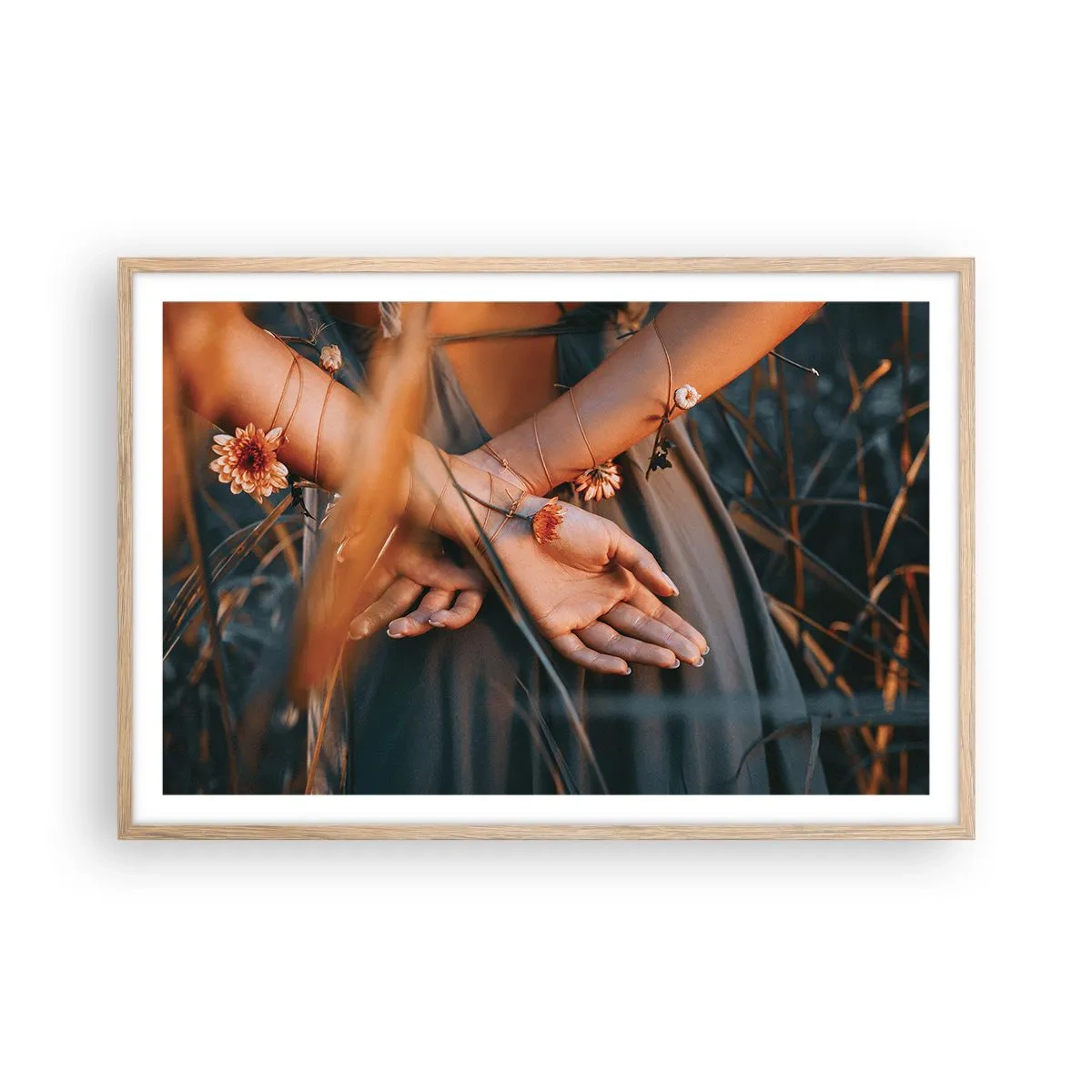 Poster în ramă de stejar deschis - Legată de natură - 91x61 cm