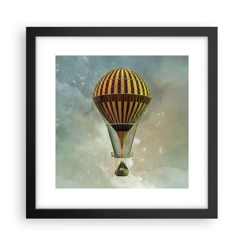 Poster în ramă neagră - Zboruri de pionierat - 30x30 cm