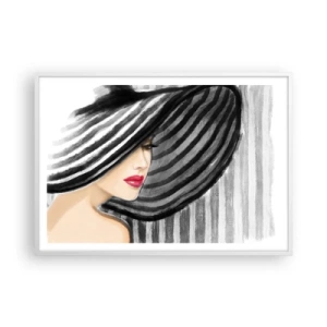 Poster în ramă albă - Unde te pot găsi? - 100x70 cm