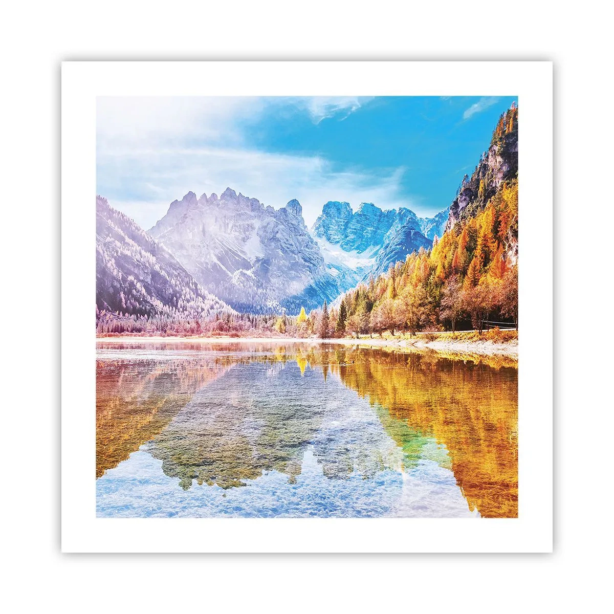 Poster - Iar în munți începe toamna - 50x50 cm