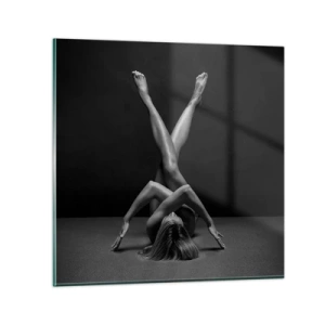 Tablou pe sticlă - Geometria nudității - 30x30 cm