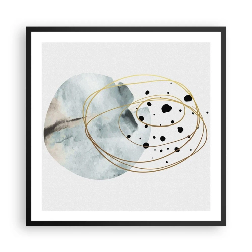 Poster în ramă neagră - În îmbrățișarea spațiului - 60x60 cm