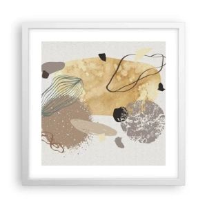 Poster în ramă albă - Fluiditatea aplicată - 40x40 cm
