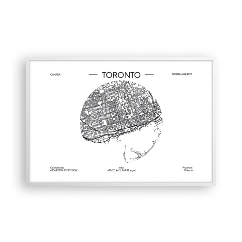 Poster în ramă albă - Anatomia Toronto - 91x61 cm
