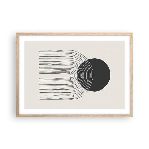 Poster în ramă de stejar deschis - Tremurând și încrezător - 70x50 cm