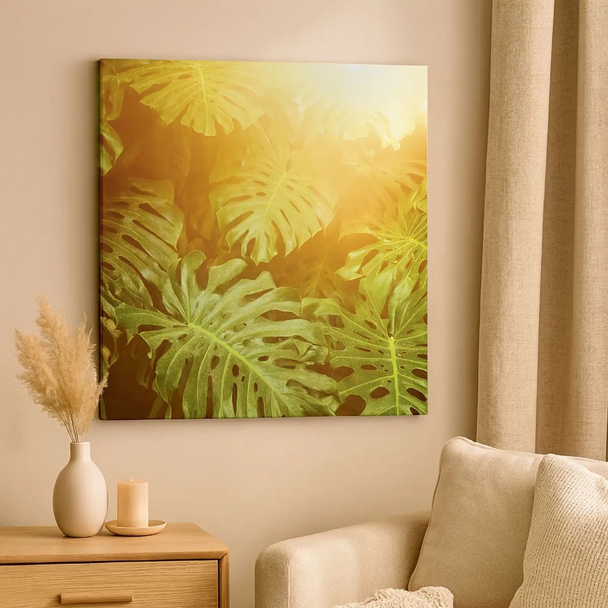 Tablou pe pânză - Poftiți în verde - 30x30 cm