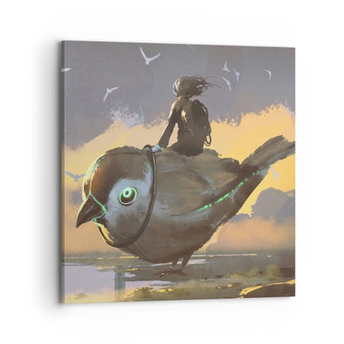 Tablou pe pânză - O oprire într-o călătorie fantastică - 70x70 cm