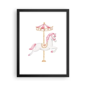 Poster în ramă neagră - A pornit la cursă - 30x40 cm