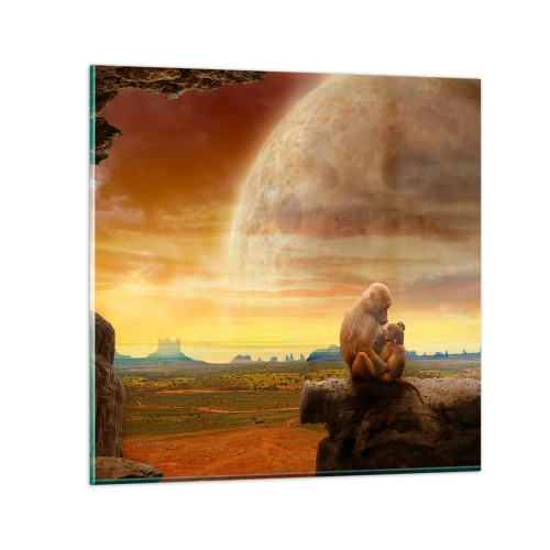 Tablou pe sticlă - Iubirea peste tot la fel - 60x60 cm