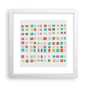 Poster în ramă albă - Joc necunoscut - 30x30 cm