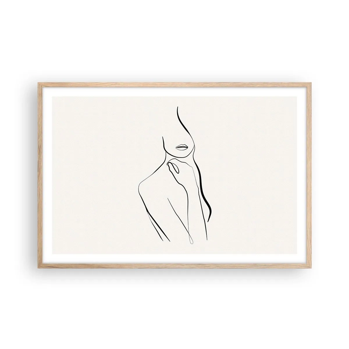 Poster în ramă de stejar deschis - Val de melancolie - 91x61 cm