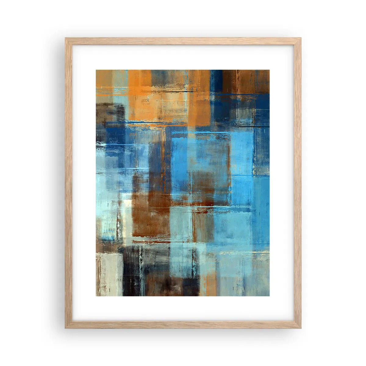 Poster în ramă de stejar deschis - Prin valul albastru - 40x50 cm