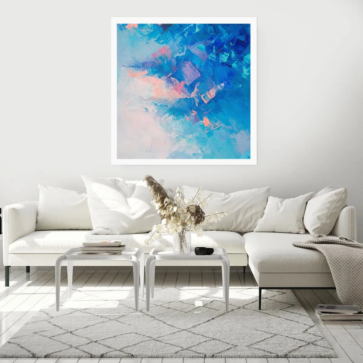 Poster - Abstracție de iarnă - 40x40 cm