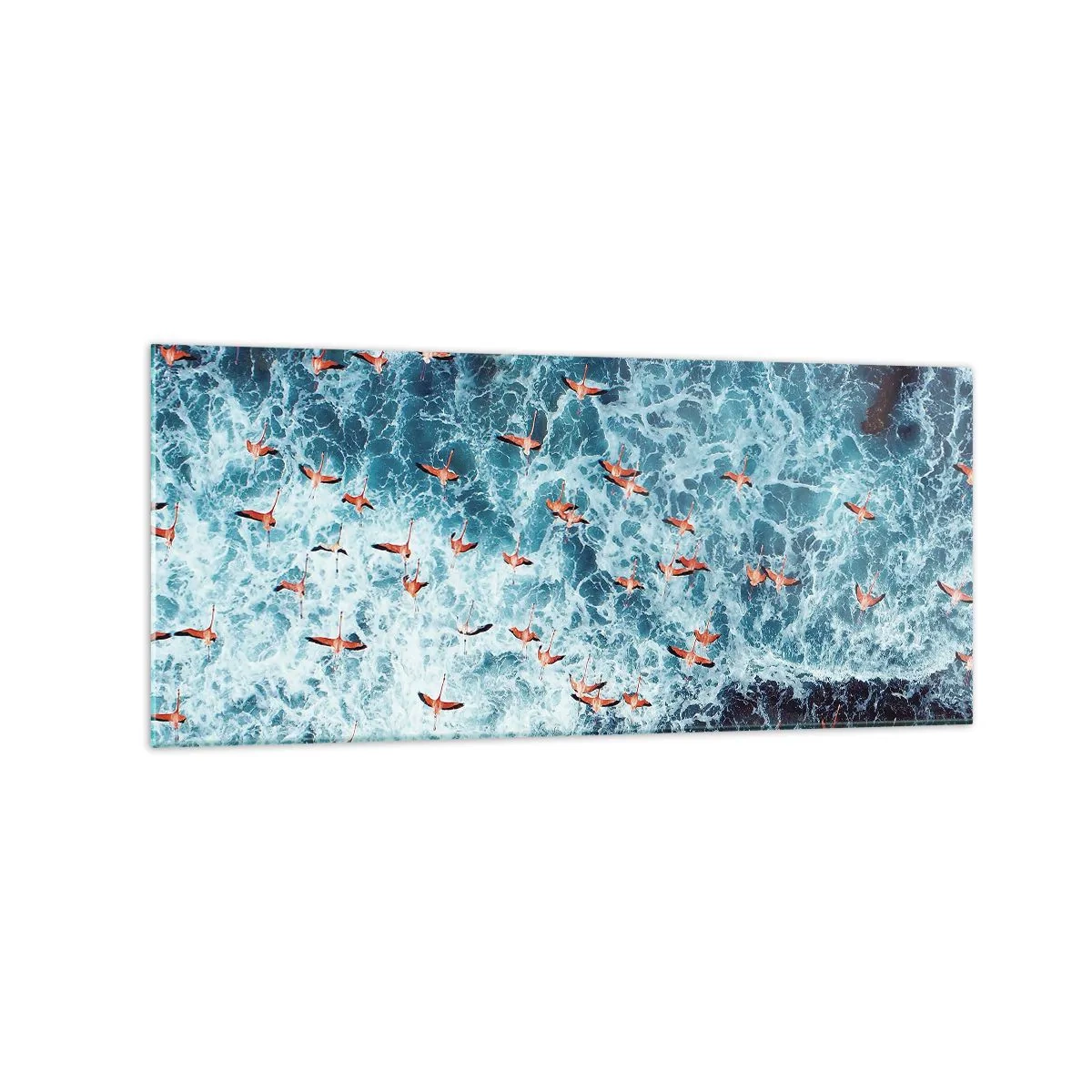 Tablou pe sticlă - Parada de la malul mării - 120x50 cm