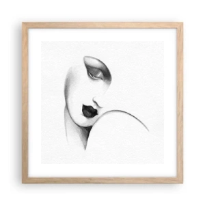 Poster în ramă de stejar deschis - În stilul Lempickei - 40x40 cm