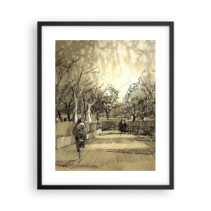 Poster în ramă neagră - Un moment reținut cu pene - 40x50 cm