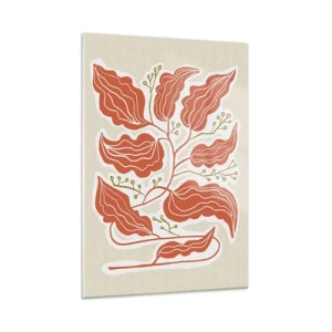 Tablou pe sticlă - Folk și coral - 50x70 cm