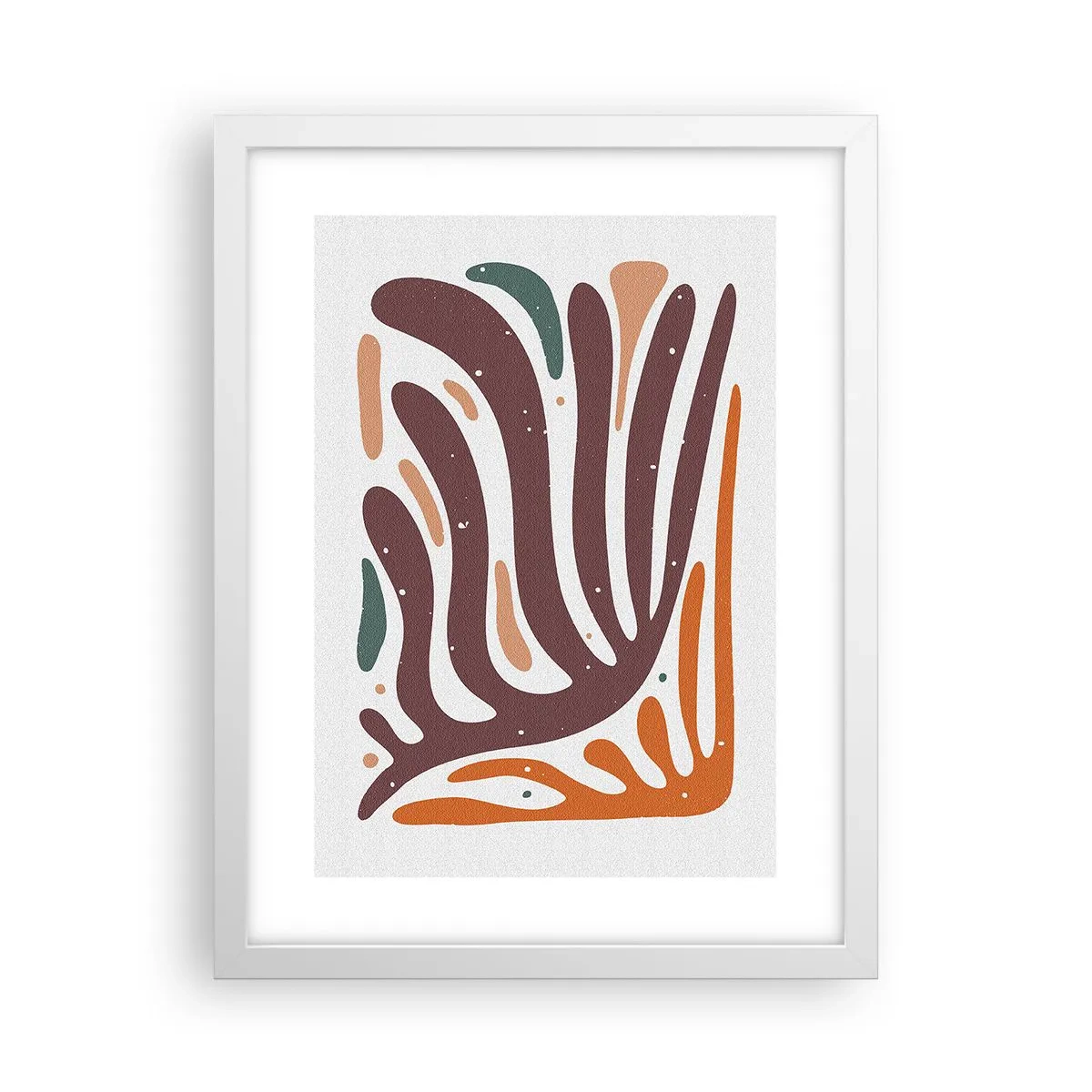 Poster în ramă albă - Compoziție organică radială - 30x40 cm