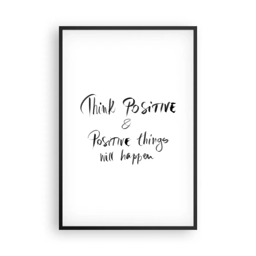 Poster în ramă neagră - Cum să trăim bine? - 61x91 cm