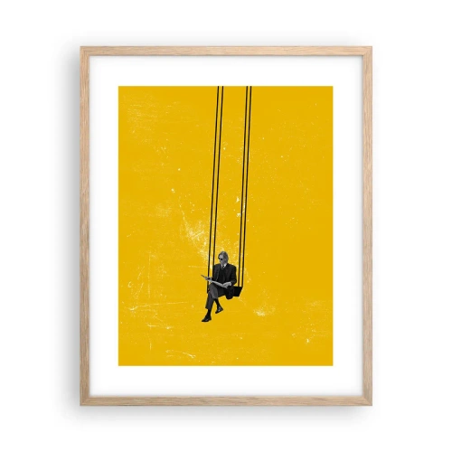 Poster în ramă de stejar deschis - O zi ca oricare alta - 40x50 cm