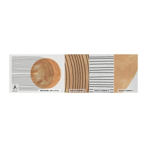 Mostră tapet Premium Canvas - Compoziția solară - Boho, Soare, Minimalism - 100x30 cm