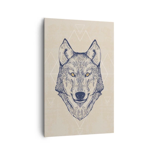 Tablou pe pânză - Un alfa cu o privire pătrunzătoare - 80x120 cm