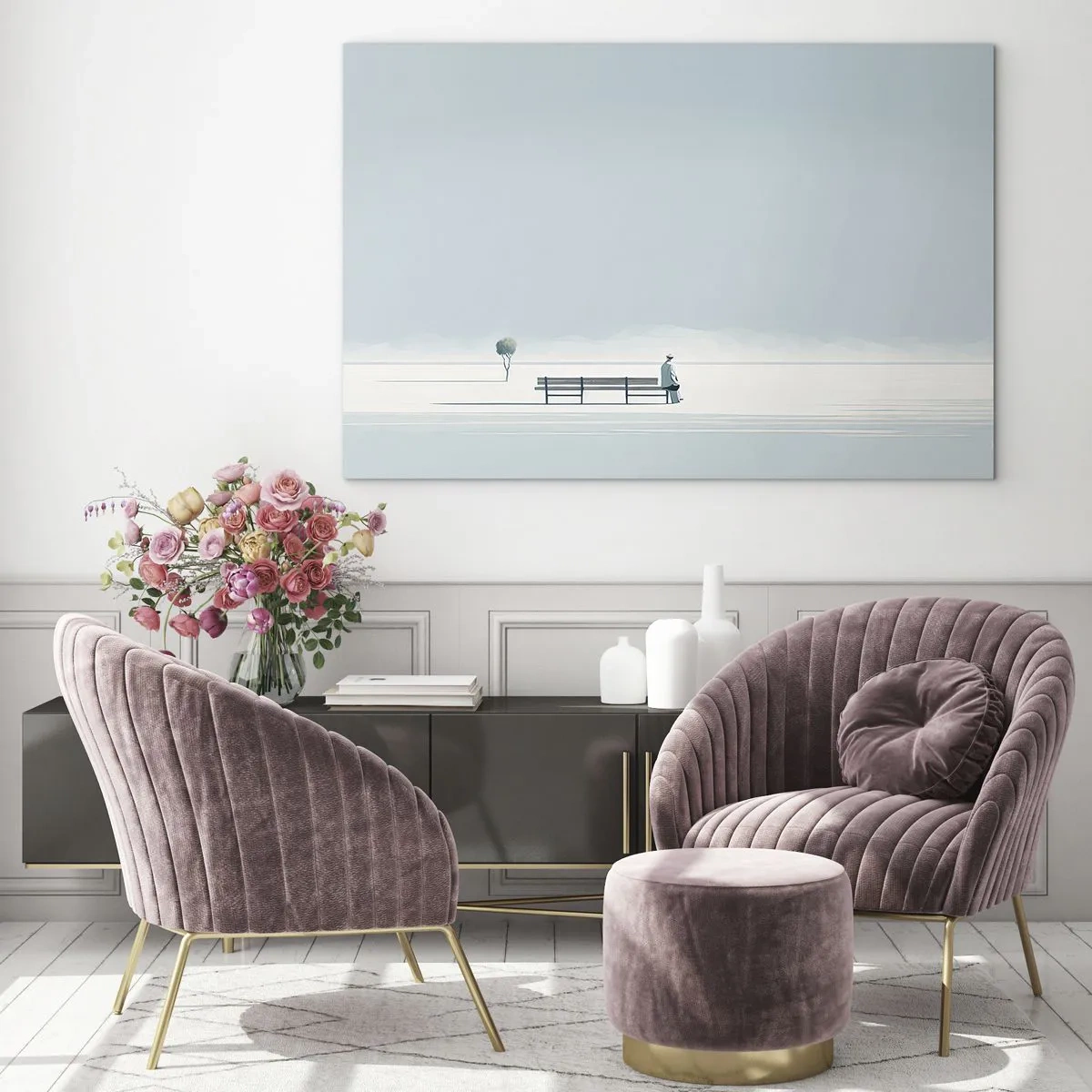 Tablou pe sticlă - Da, aștept. - 120x80 cm