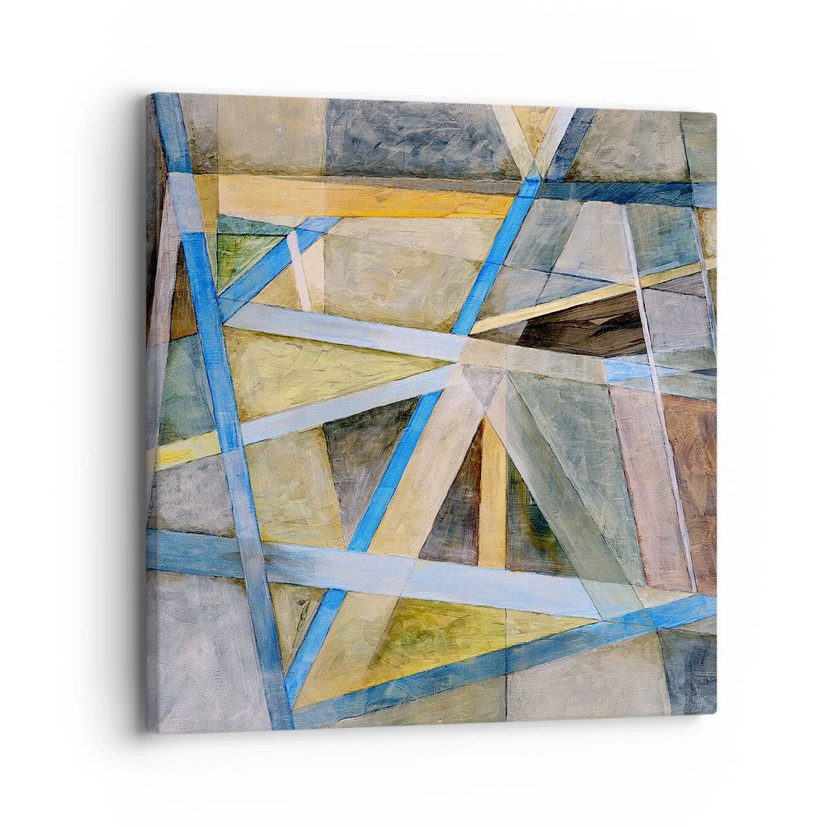 Tablou pe pânză - Drept sau de-a curmezișul? - 30x30 cm