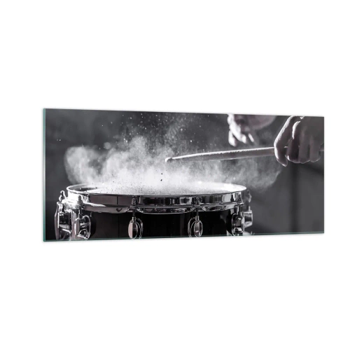 Tablou pe sticlă - Pulsul muzicii - 100x40 cm