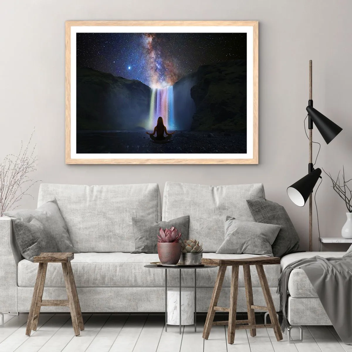 Poster în ramă de stejar deschis - Armonie absolută - 100x70 cm