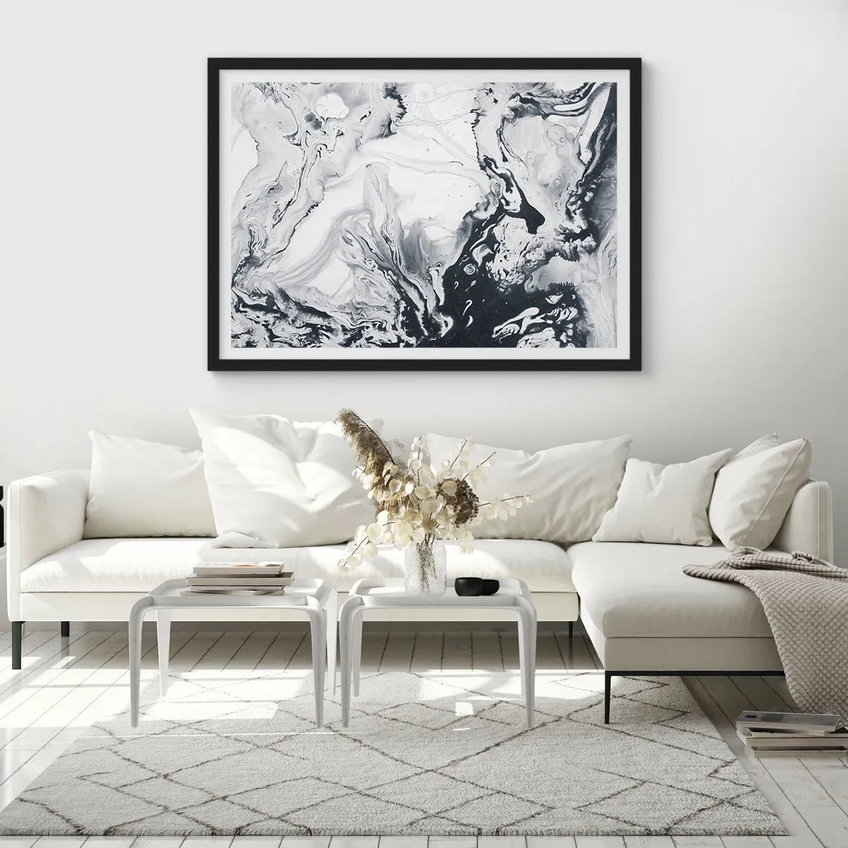 Poster în ramă neagră - Interiorul Pământului - 50x40 cm
