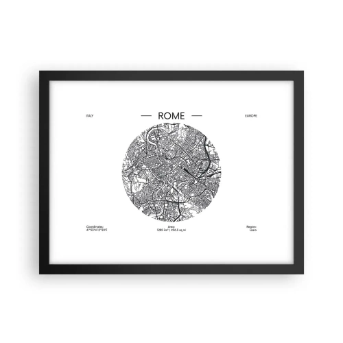 Poster în ramă neagră - Anatomia Romei - 40x30 cm