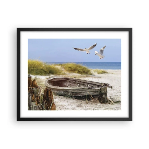 Poster în ramă neagră - Scăldate în vânt - 50x40 cm