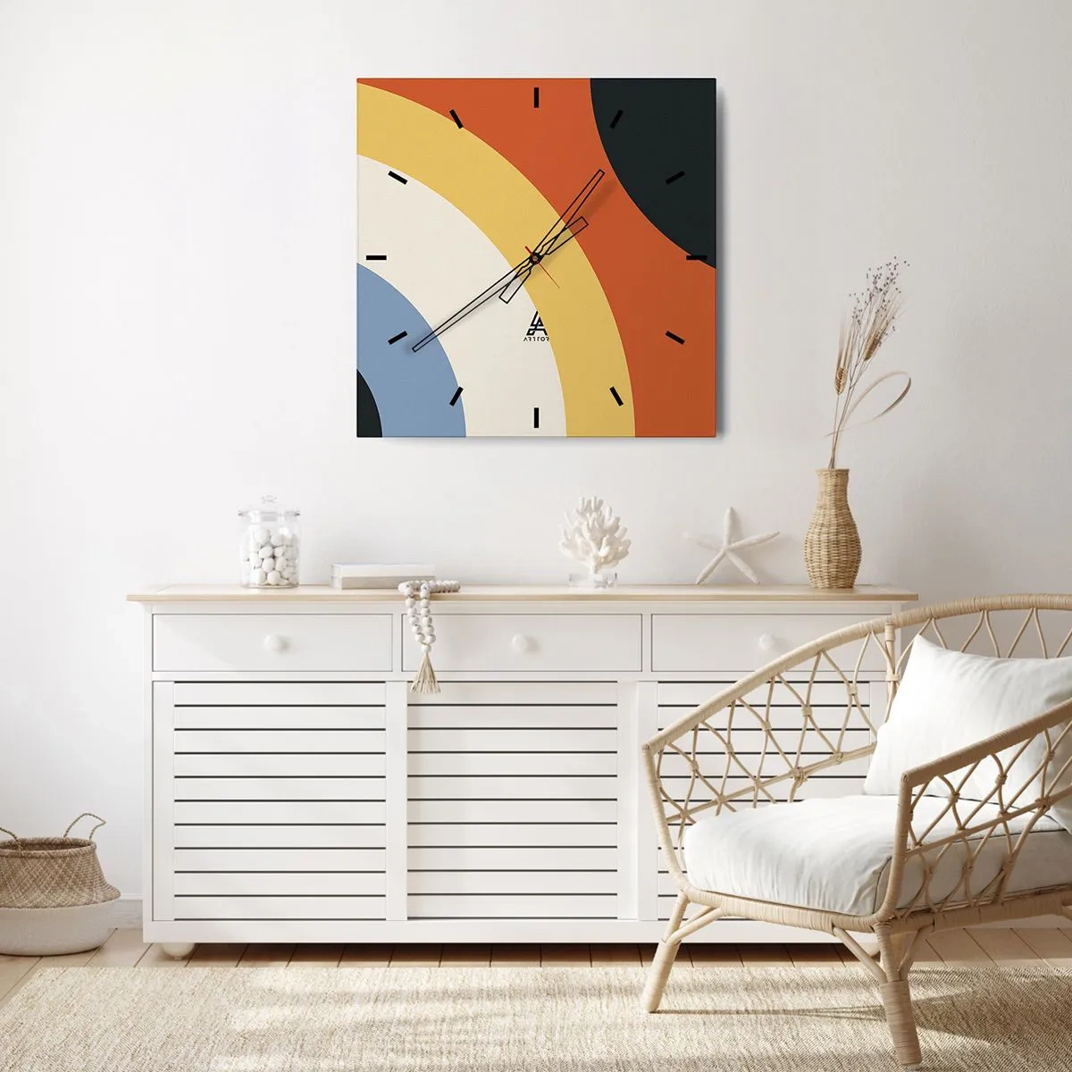 Ceas de perete - Ceas pe sticlă - Spre sine - 40x40 cm