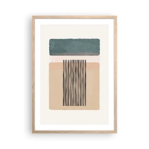 Poster în ramă de stejar deschis - Totul este în regulă - 50x70 cm