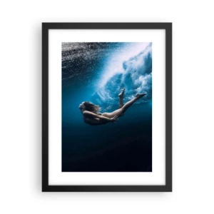 Poster în ramă neagră - Sirena modernă - 30x40 cm